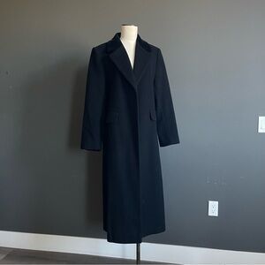 Forecaster Boston Wool Coat Minimalist Long Velvet Collar Quiet Luxury Old Money